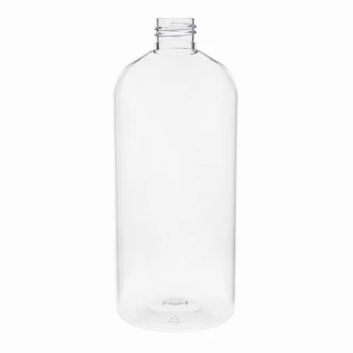 Clear 500 ml bottle – ideal capacity, damage-resistant, cost-effective, lightweight, and durable; suitable for service fluids, household detergents, and cosmetics packaging; 500 ml PET 24/410.