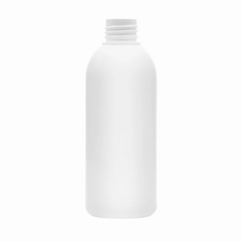 White 200 ml HDPE bottle, reusable, safe plastic, liquid supplements, liquid vitamins, plant extracts, mineral preparations, dietary supplements, 200 ml HDPE 24/410.