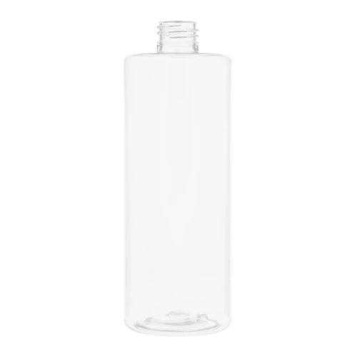 Clear 400 ml PET bottle, plastic, high quality, lightweight, cylindrical shape, damage-resistant; suitable for liquid cosmetics, skincare products, disinfectants, and DIY blends; 400 ml PET 24/410.