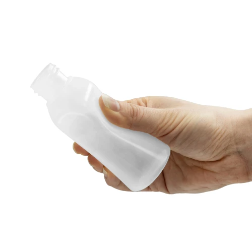 100 ml LDPE bottle, lightweight bottle, easy-squeeze, flexible packaging, confectionery, toppings, icings, hand lotions, cosmetic samples, antibacterial gels, emulsions, 100 ml LDPE 24/410.