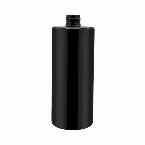 Black 500 ml PET cylindrical bottle (24/410)