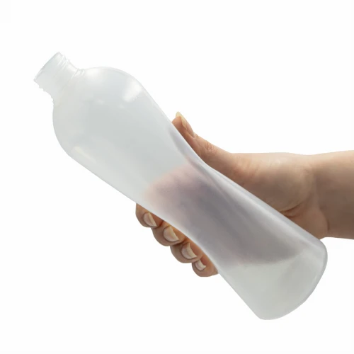 Flexible 500ml LDPE bottle; soft LDPE material; convenient dispensing via gentle squeezing; matte finish; suitable for cosmetics (shampoos, lotions, conditioners) and household chemicals; ideal for dispensing and decanting; 24/410 thread; 500 LDPE 24/410.