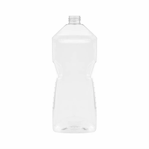Clear 1000 ml bottle—durable and lightweight—suitable for cleaning fluids, cosmetics, and household or professional chemicals; features a 28/410 thread (1000 PETPN 28/410).